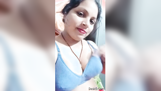 Desi mom is in love with her own boobs and tries to lick nipples | XXX Video on AllSex.XXX