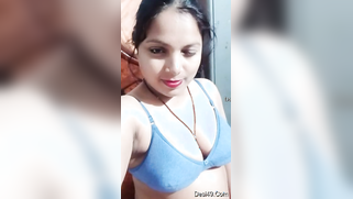 Desi mom is in love with her own boobs and tries to lick nipples | XXX Video on AllSex.XXX