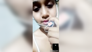 After talking to loved man Indian takes boobs to light via videolink | XXX Video on AllSex.XXX