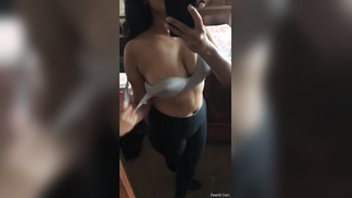 Desi with big XXX-shaped tits pulls bra a little bit down to show them | XXX Video on AllSex.XXX