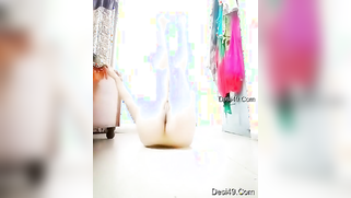 Busty brunette Indian aunty takes different poses to show naked body | XXX Video on AllSex.XXX