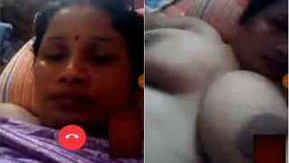 Awesome Indian aunty temptingly lies in bed and plays with knockers | XXX Video on AllSex.XXX