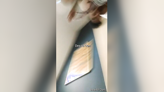 Chick has big jugs under T-shirt so BF wants to see them in sex video