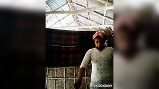 Tempting Desi mom flashes saggy tits and gets dressed in the barn | XXX Video on AllSex.XXX