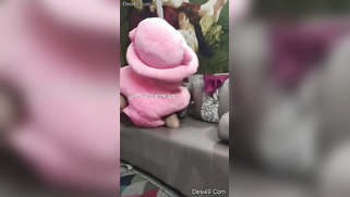 Indian teen is so horny that rubs twat against big plush toy on camera | XXX Video on AllSex.XXX