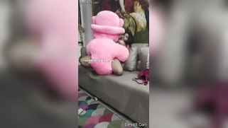 Indian teen is so horny that rubs twat against big plush toy on camera | XXX Video on AllSex.XXX
