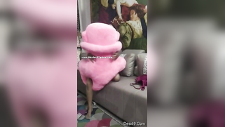 Indian teen is so horny that rubs twat against big plush toy on camera | XXX Video on AllSex.XXX