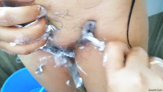 Slender Indian girl has hairy muff shaved by lover in the bathroom | XXX Video on AllSex.XXX