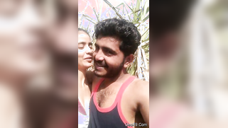 Indian kisses man who wants to see her XXX-shaped boobs outdoors | XXX Video on AllSex.XXX