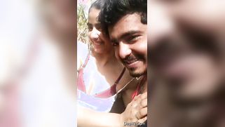 Indian kisses man who wants to see her XXX-shaped boobs outdoors | XXX Video on AllSex.XXX