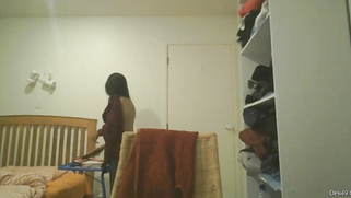 Desi girl comes home and gets naked but then fins the hidden camera | XXX Video on AllSex.XXX