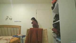 Desi girl comes home and gets naked but then fins the hidden camera | XXX Video on AllSex.XXX