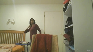 Desi girl comes home and gets naked but then fins the hidden camera | XXX Video on AllSex.XXX