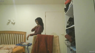 Desi girl comes home and gets naked but then fins the hidden camera | XXX Video on AllSex.XXX