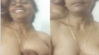 Sexy Indian aunty takes boobs to light but mustachioed guy paws them | XXX Video on AllSex.XXX