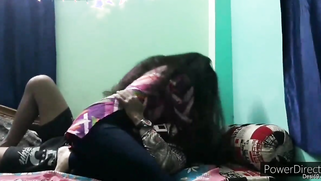 Desi girl opens slit to lover and sits on face to cum with cunnilingus