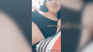 Spicy Indian in black top smiles and shows boobs to XXX followers | XXX Video on AllSex.XXX
