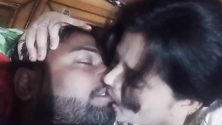Suggestive Indian slut unveils feelings and kisses fat boy in bed | XXX Video on AllSex.XXX