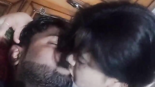 Suggestive Indian slut unveils feelings and kisses fat boy in bed | XXX Video on AllSex.XXX