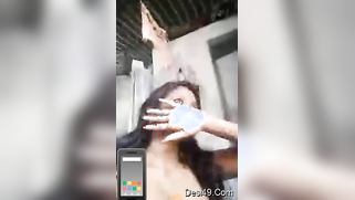 Sexy Indian aunty puts small boobs on view but tries to hide her face | XXX Video on AllSex.XXX