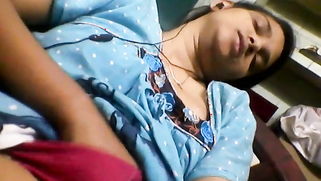 Indian babe films XXX video of herself masturbating twat under panties