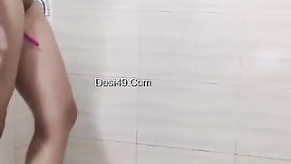 Indian slut gets into shower cabin and washes her naked body on camera | XXX Video on AllSex.XXX