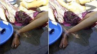 Indian woman is washing boobs while XXX partner is filming her | XXX Video on AllSex.XXX