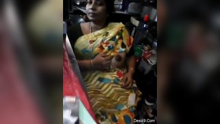 There are no customers and the Desi aunty flashes nipple in XXX video | XXX Video on AllSex.XXX