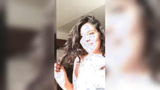 Indian possessor of beautiful tits goes on the balcony to film XXX video | XXX Video on AllSex.XXX