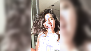 Indian possessor of beautiful tits goes on the balcony to film XXX video | XXX Video on AllSex.XXX