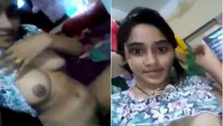 Amateur XXX video by the young possessor of nice Indian titties