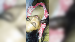 Desi aunty is sleeping while the perv is touching her face with XXX stick