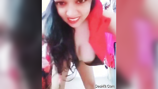 Hot XXX dance by the Desi girl with red lips and massive tits | XXX Video on AllSex.XXX