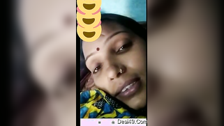 Married Indian lady with nose piercing teases lover in XXX video | XXX Video on AllSex.XXX