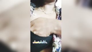 Desi woman in floral robe teases lover demonstrating big breasts | XXX Video on AllSex.XXX