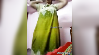 Lover can't fuck the Indian but he watches her changing clothes