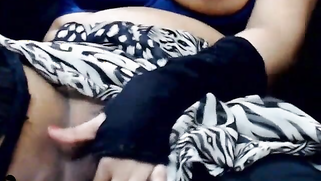 Big-boobied Desi in carnival mask spreads legs to touch pussy | XXX Video on AllSex.XXX