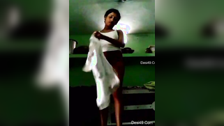 Slender Indian girl shows boobies before putting on clothes | XXX Video on AllSex.XXX