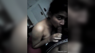 Indian girl sucks boyfriend's cock even though she is shy about camera | XXX Video on AllSex.XXX