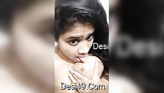 Self-isolated Indian girl has no choice but to play with pussy
