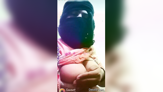 Desi is smart enough to put on a balaclava before exposing boobs | XXX Video on AllSex.XXX
