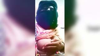 Desi is smart enough to put on a balaclava before exposing boobs | XXX Video on AllSex.XXX