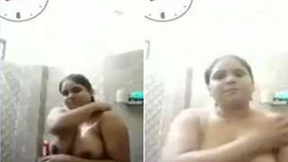 Amateur video of the pretty Indian aunty washing her fatty body | XXX Video on AllSex.XXX