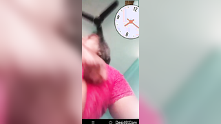 Hubby is on a work trip and often calls the Desi to see her boobs