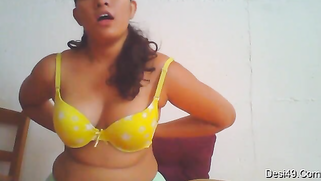 Cute possessor of natural Desi tits puts on clothes in front of camera | XXX Video on AllSex.XXX