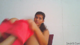Cute possessor of natural Desi tits puts on clothes in front of camera | XXX Video on AllSex.XXX