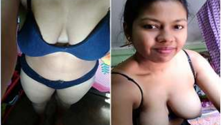 Before going to work the Indian mom exposes big juicy breasts | XXX Video on AllSex.XXX