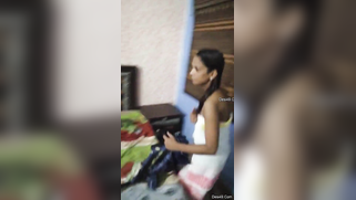 Lazy Indian man films the girlfriend after she comes out from shower | XXX Video on AllSex.XXX