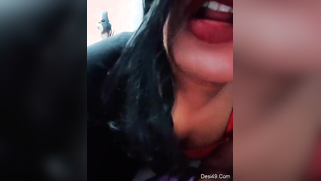 Indian babe in fishnet leggings has seductive red lips and booty | XXX Video on AllSex.XXX