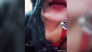 Indian babe in fishnet leggings has seductive red lips and booty | XXX Video on AllSex.XXX